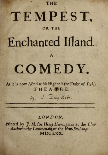 The Tempest or The Enchanted Island